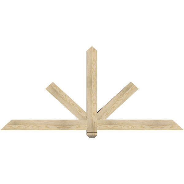 Ekena Millwork Kennewick Rough Sawn Timber Gable Bracket, Douglas Fir, 72"W x 33"H x 4"D x 4"F, 11/12 Pitch GBW072X33X0404KEN00RDF - main